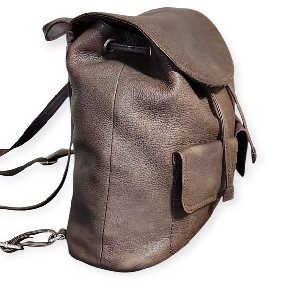 Giani Bernini Chocolate Leather Backpack - Picture 4 of 8